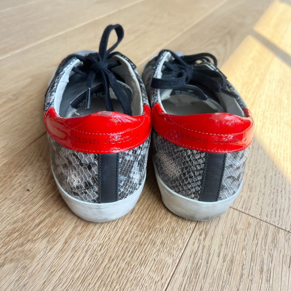 Golden Goose - Grey & Red Python Superstar Sneake… - image 7